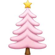 light pink christmas tree sticker