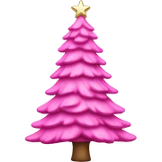 Pink Christmas tree  sticker