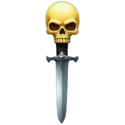Sting sword glows skull sticker