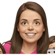smiling girl with brown hair sticker