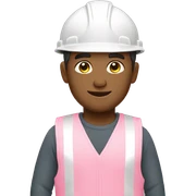 Light pink construction  sticker