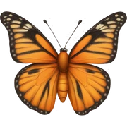 Orange butterfly  sticker