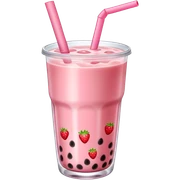 Strawberry boba tea sticker