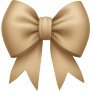Beige bow sticker