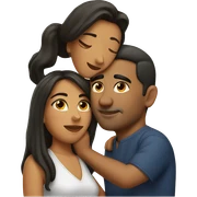 Hispanic couple kissing  sticker