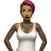 tattooed-woman sticker