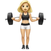 Blonde Girl lifting weights sticker