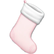 pale pink christmas stockings sticker