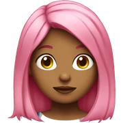 Girl with pink hair  sticker