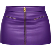 Purple leather mini skirt isolated sticker