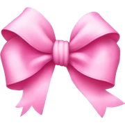 Pink bow sticker