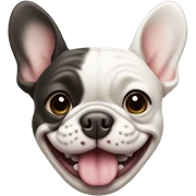 French bulldog smiling sticker