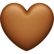 brown heart sticker