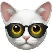 Cat with sunglasses sticker