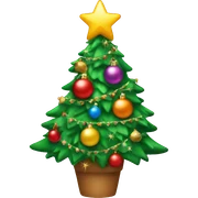 decorated christmas tree  sticker