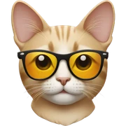 Cat with sunglasses sticker