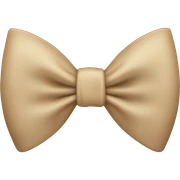 Beige bow sticker