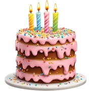 Birthday cake sticker