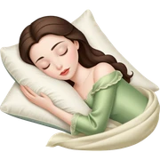 sleeping beauty brunette white girl with a silk pillow sticker