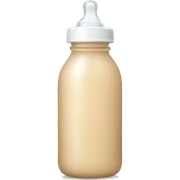 beige baby bottle sticker