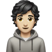 boy black hair pale skin gray eyes sticker