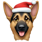 German shepherd Christmas  sticker