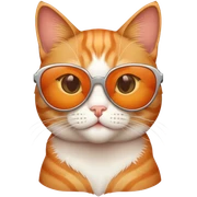 Cat with sunglasses sticker