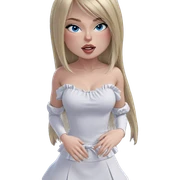 blonde girl with blue eyes sticker
