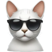 Cat with sunglasses sticker