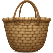 Woven brown beach bag sticker