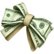 Money bow sticker