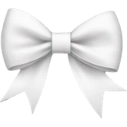 White bow  sticker