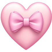 Light pink heart with bow sticker