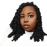 realistic portrait of dark-skinned girl sticker