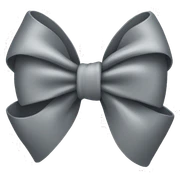 Grey bow sticker