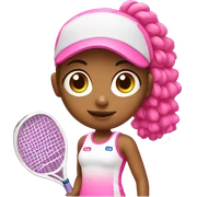 Pink padel girl sticker