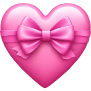 pink heart with a bow  sticker