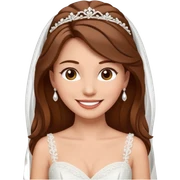 A bride with brown hair sticker