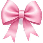 light pink ribbon bow sticker