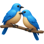 2 Blue Bird  sticker