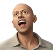 bald boy with open mouth sticker