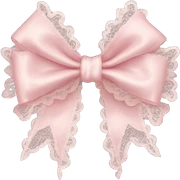 vintage rococo light pink bow with lace and frills sticker