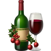 Christmas wine sticker