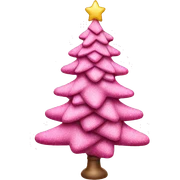 Pink Christmas tree  sticker