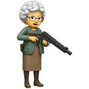Grandma with gun sticker