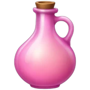 medieval potion filled with pink pale color sticker
