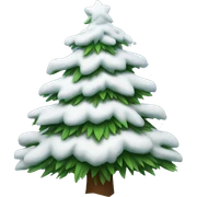 Snowy christmas tree sticker