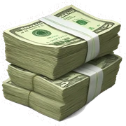 Stack of cash sticker