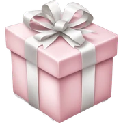 Light pink Christmas gifts under a white Christmas tree  sticker