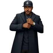 stylish dark-skinned man portrait sticker
